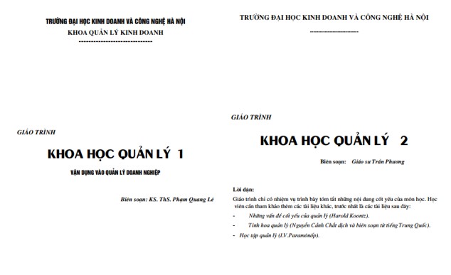 Giáo trình môn khoa học quản lý PDF