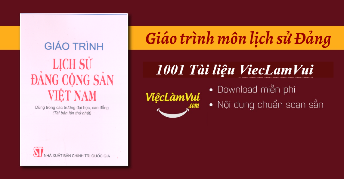 Giáo trình môn lịch sử Đảng PDF