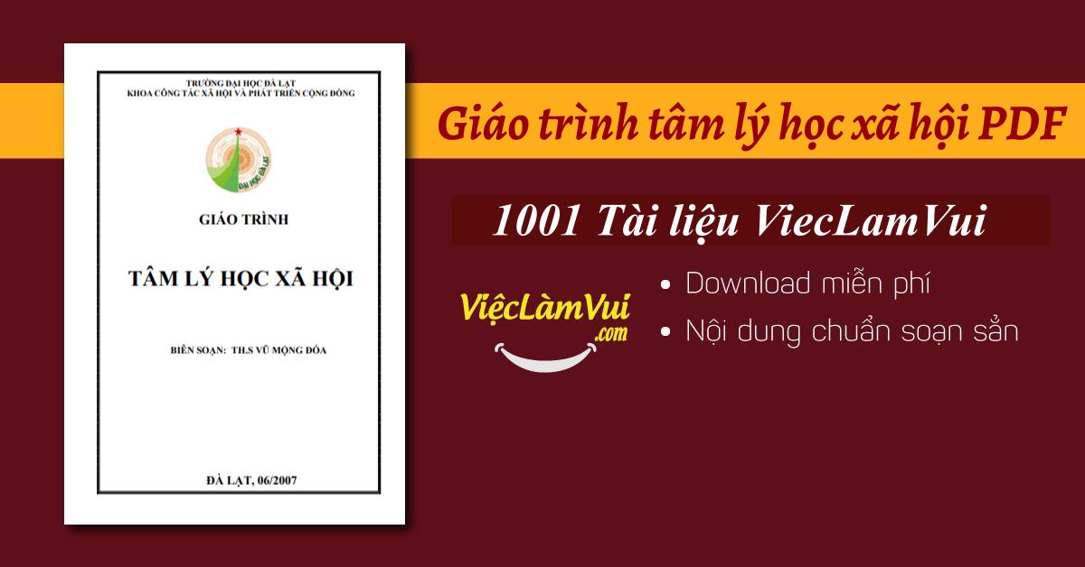 Giáo trình tâm lý học xã hội PDF