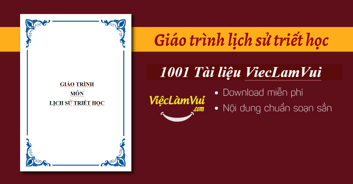 Giáo trình lịch sử triết học PDF