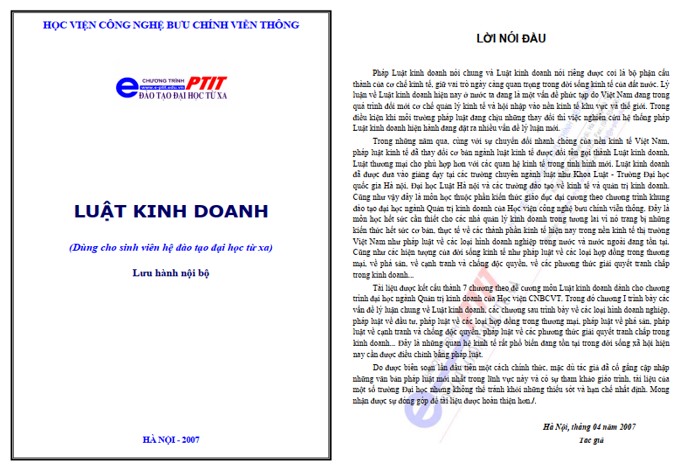 Giáo trình luật kinh doanh PDF