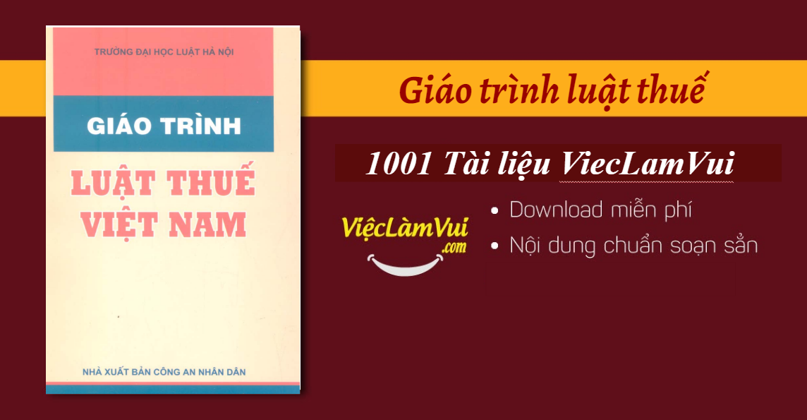 Giáo trình luật thuế PDF