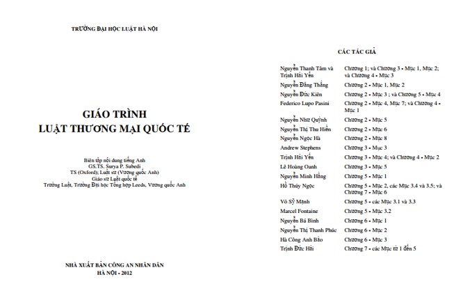 Giáo trình luật thương mại quốc tế PDF