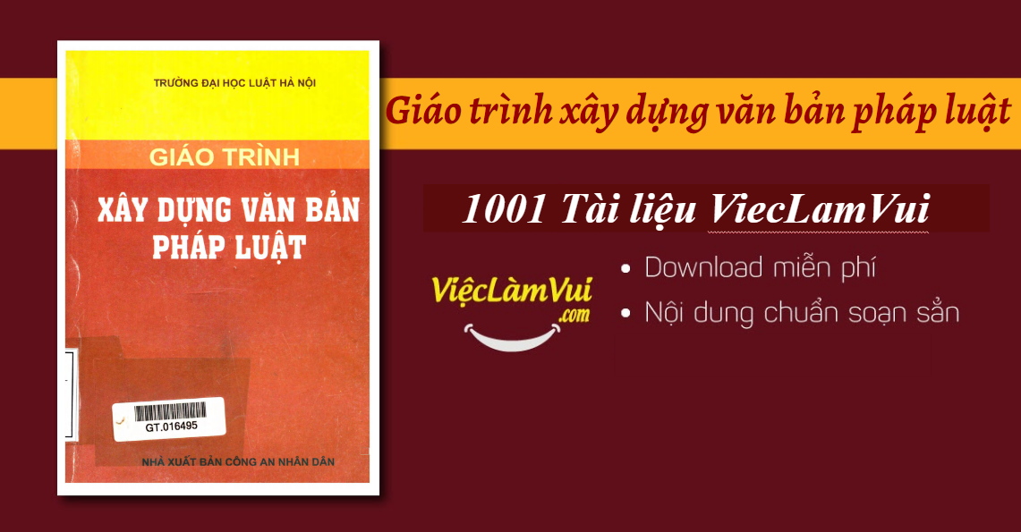 Giáo trình xây dựng văn bản pháp luật PDF