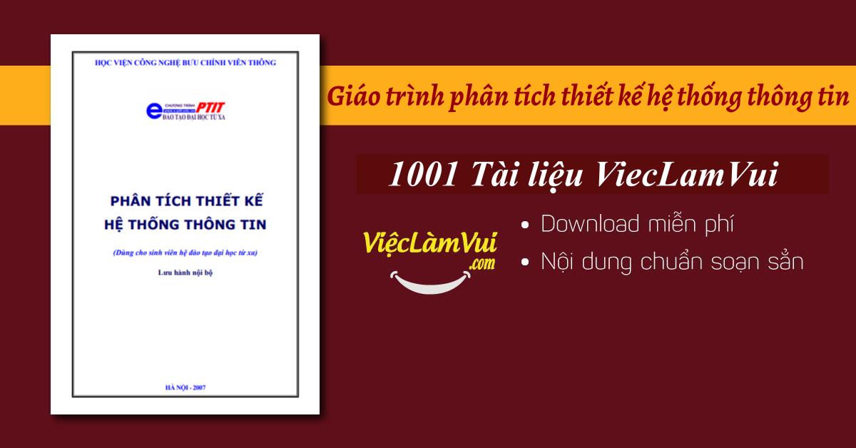 Giáo trình phân tích thiết kế hệ thống thông tin PDF