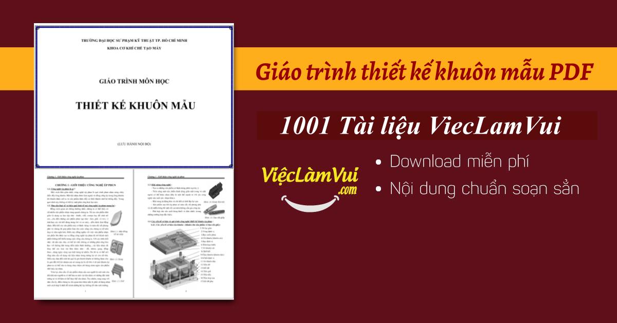 Giáo trình thiết kế khuôn mẫu PDF