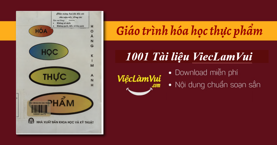 Giáo trình hóa học thực phẩm PDF