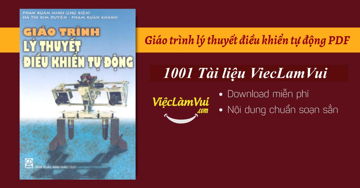 Giáo trình lý thuyết điều khiển tự động PDF