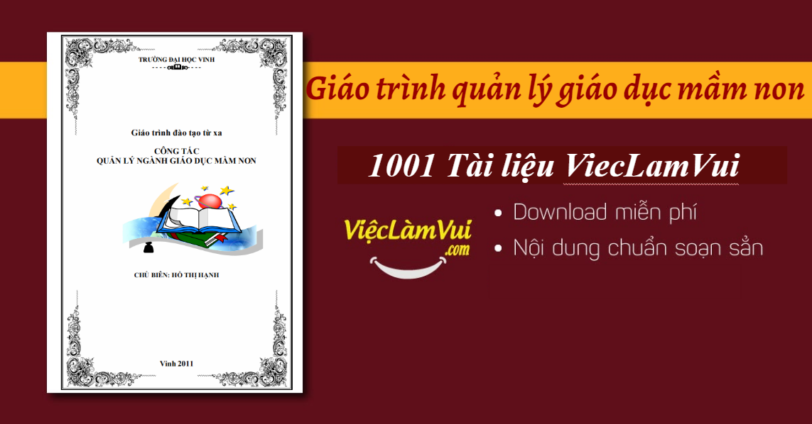 Giáo trình quản lý giáo dục mầm non PDF