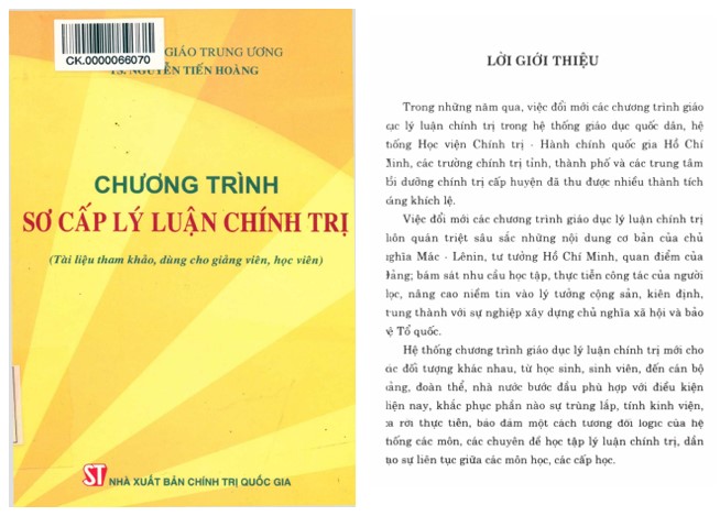 Giáo trình sơ cấp lý luận chính trị PDF