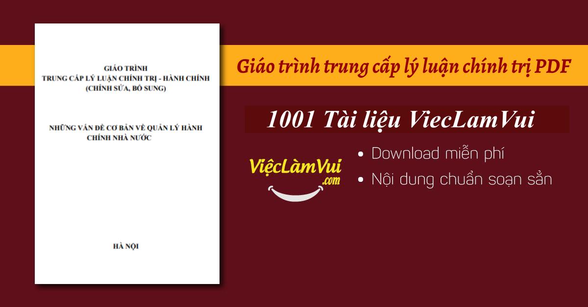 Giáo trình trung cấp lý luận chính trị PDF