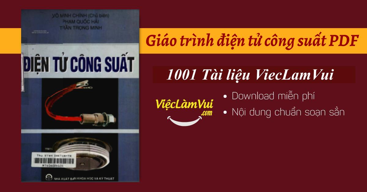 Giáo trình điện tử công suất PDF