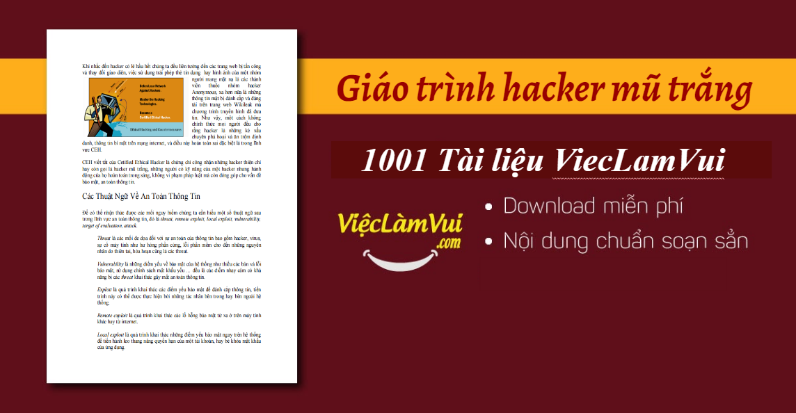 Giáo trình hacker mũ trắng tiếng Việt