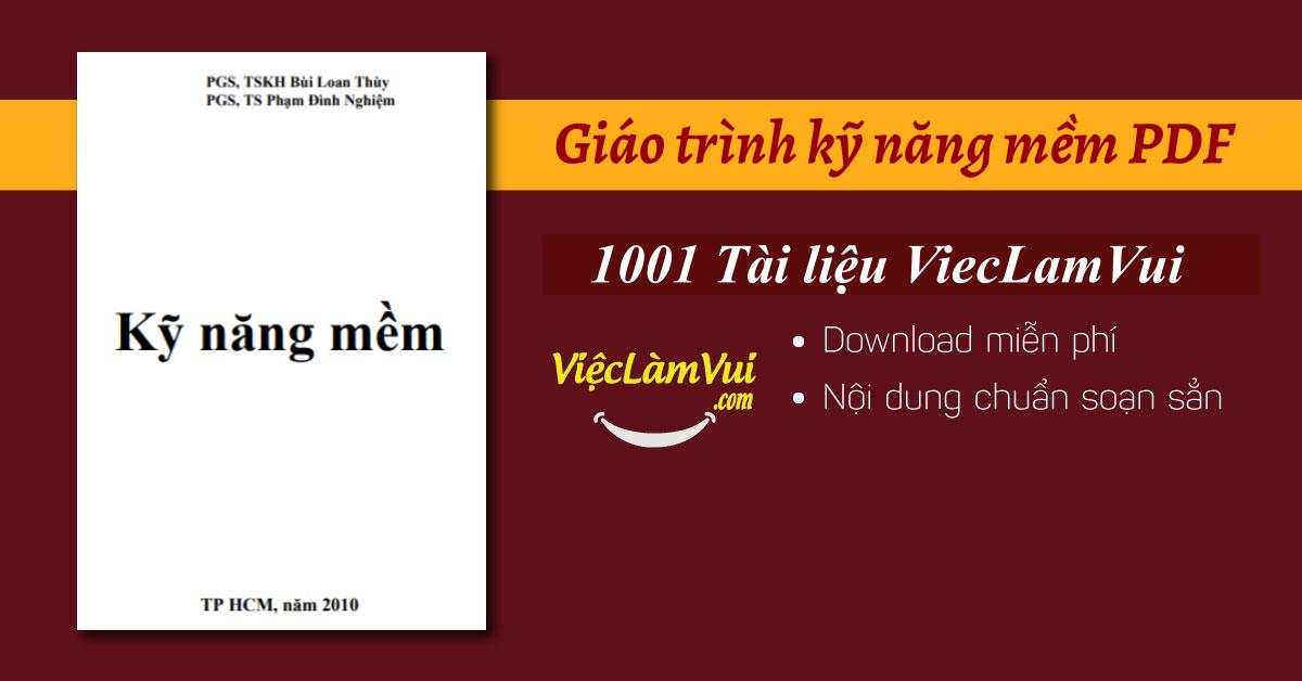 Giáo trình kỹ năng mềm PDF