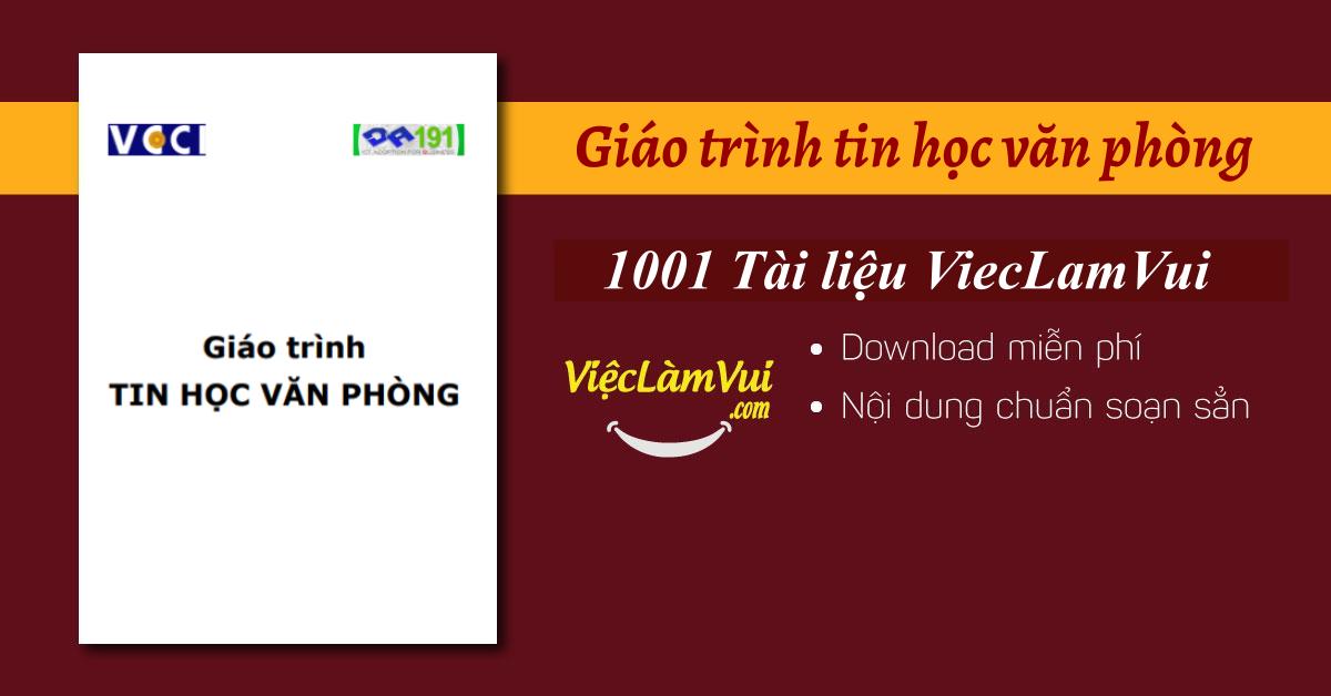 Giáo trình tin học văn phòng PDF