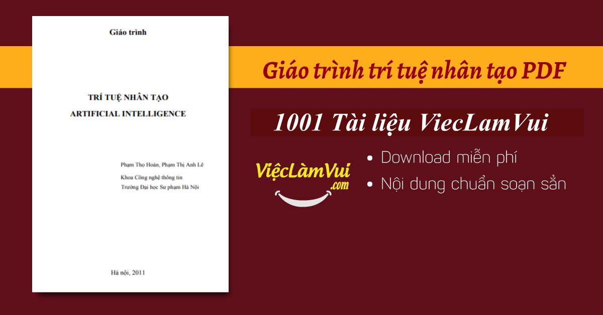 Giáo trình trí tuệ nhân tạo PDF