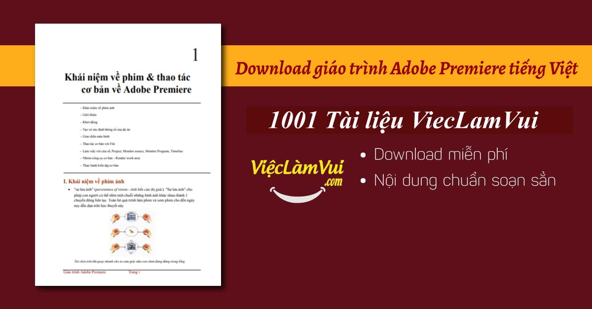 giáo trình Adobe Premiere tiếng Việt 