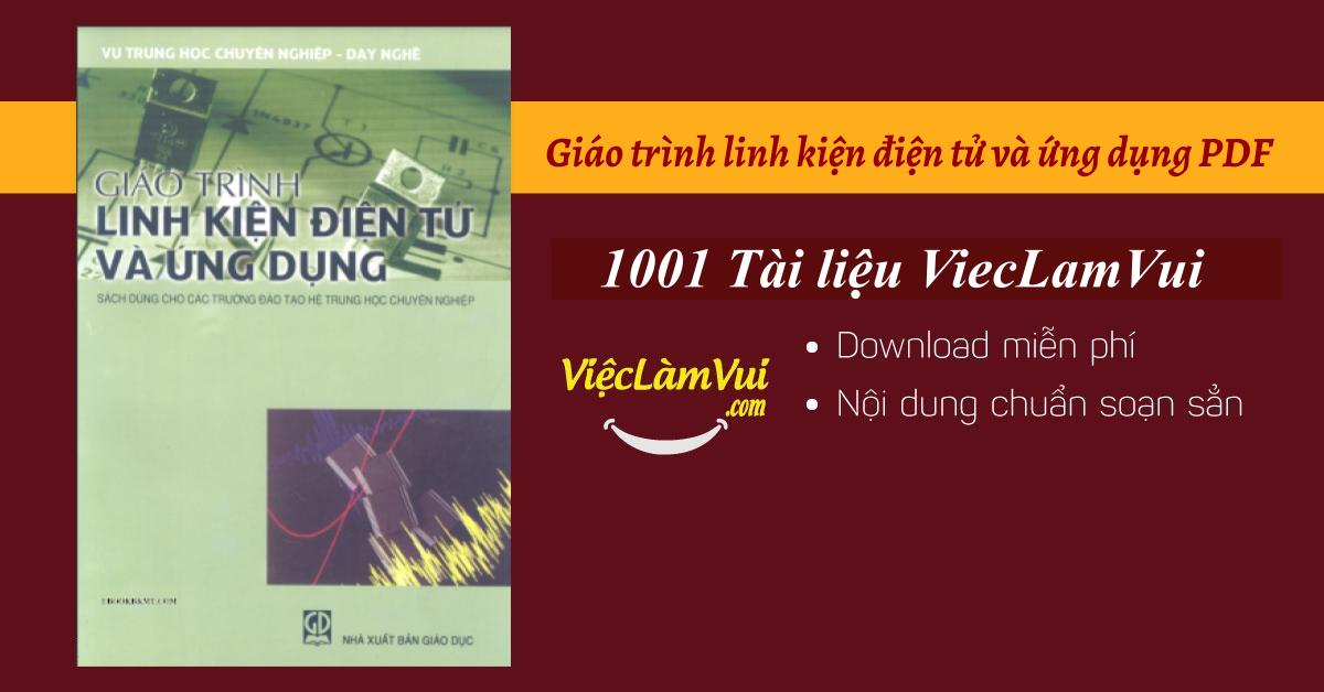 Giáo trình linh kiện điện tử và ứng dụng PDF