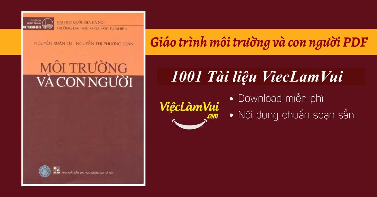 Giáo trình môi trường và con người PDF