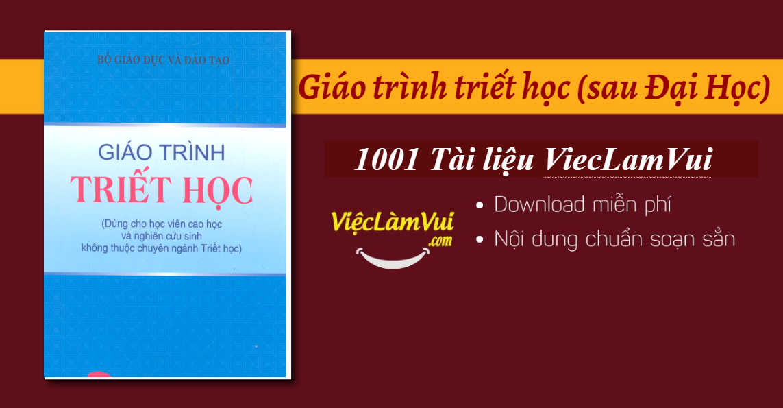 Giáo trình triết học sau đại học PDF - NXB Lý Luận Chính Trị