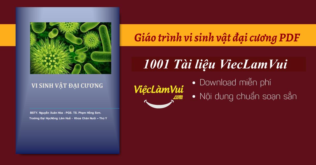 Giáo trình vi sinh vật đại cương PDF