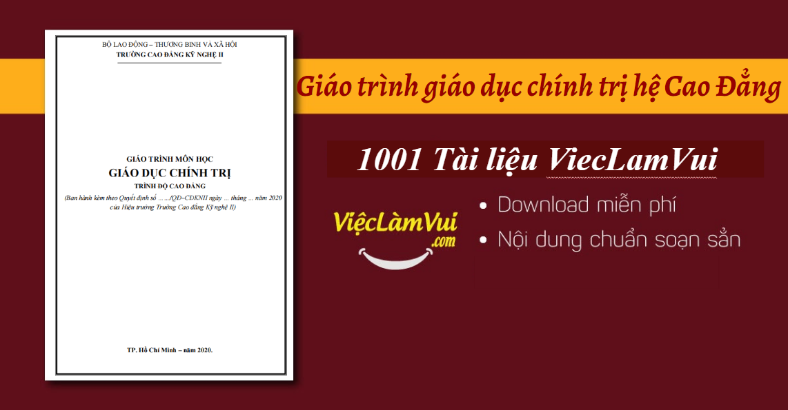 Giáo trình giáo dục chính trị hệ Cao Đẳng PDF