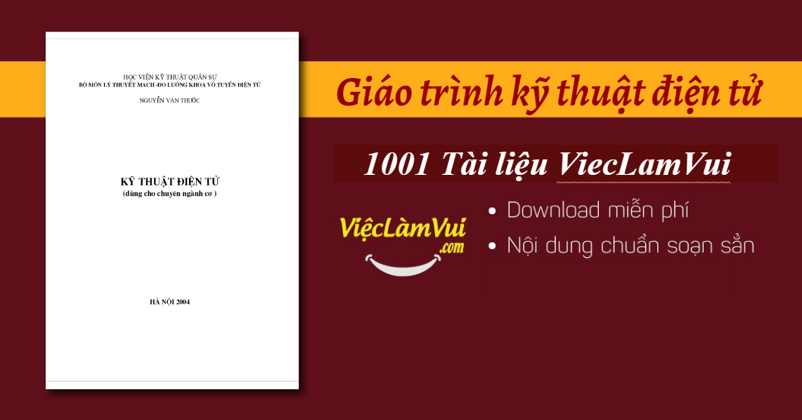 Giáo trình kỹ thuật điện tử PDF