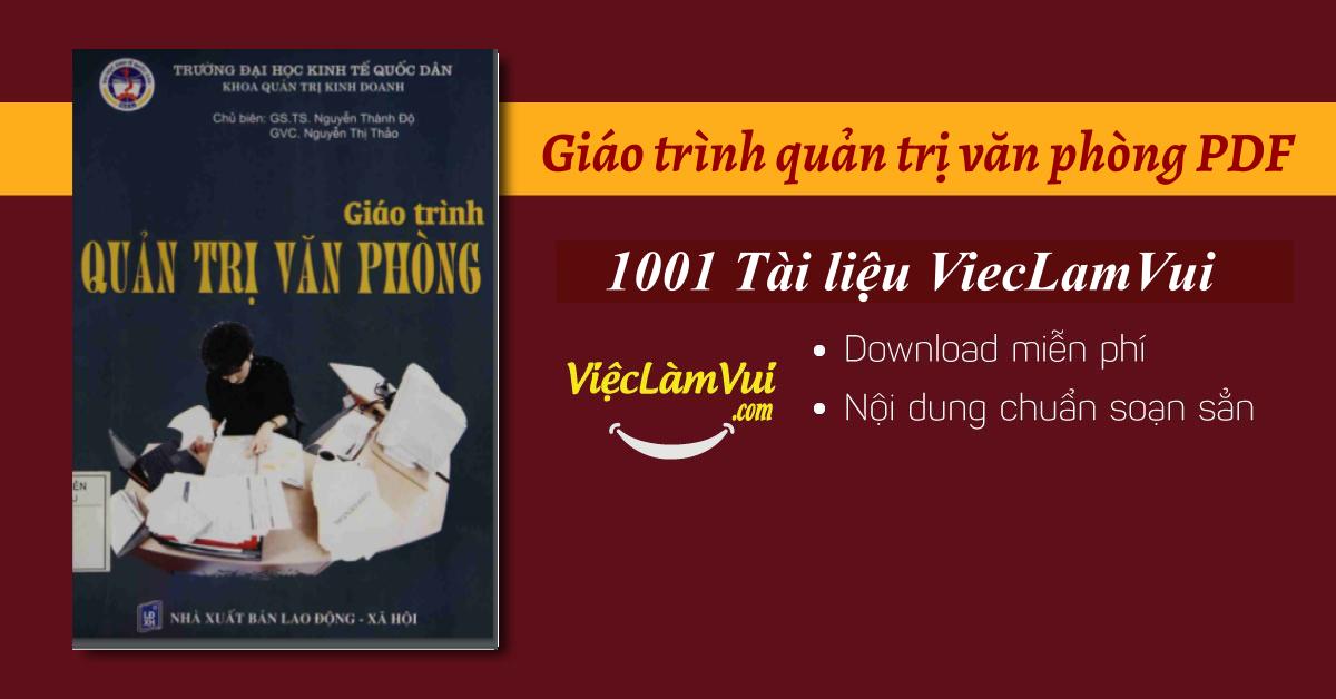 Giáo trình quản trị văn phòng PDF