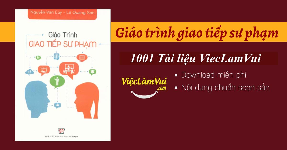 Giáo trình giao tiếp sư phạm PDF