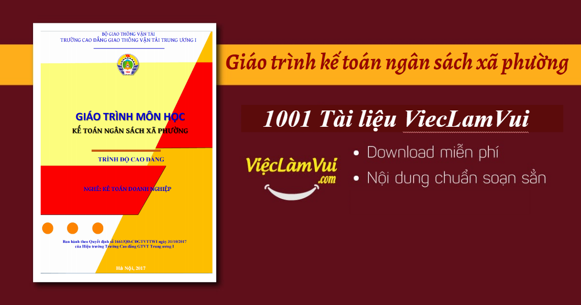 Giáo trình kế toán ngân sách xã phường PDF