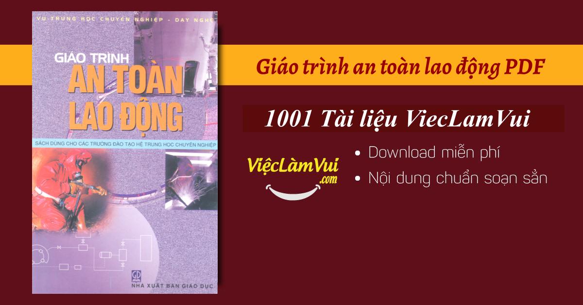 Giáo trình an toàn lao động PDF