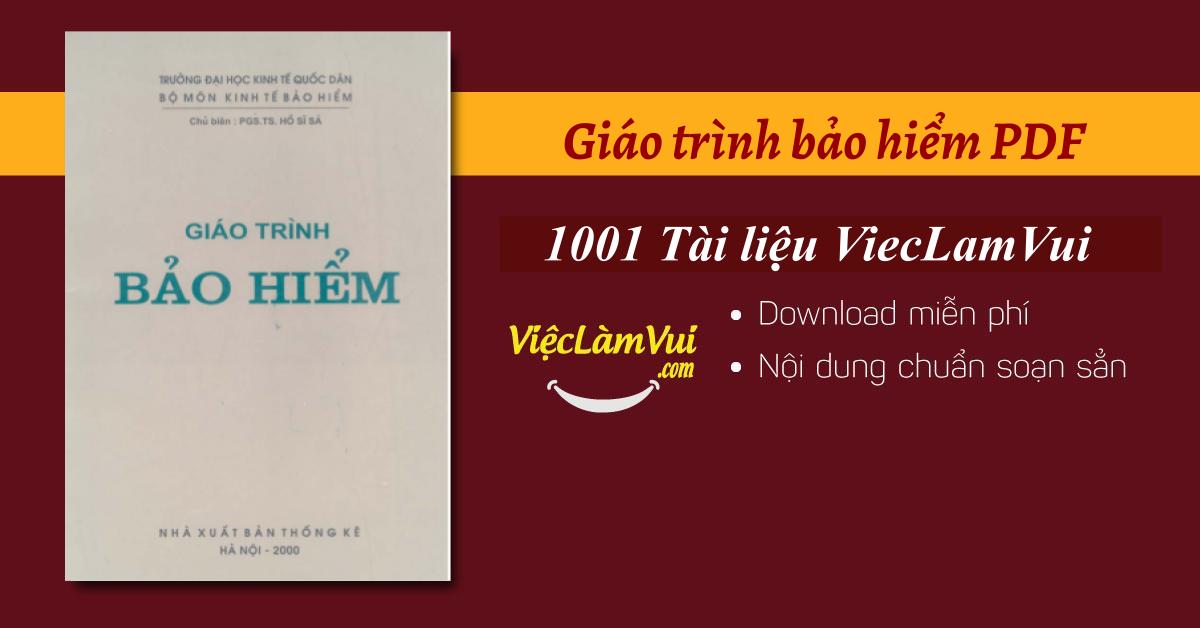 Giáo trình bảo hiểm PDF