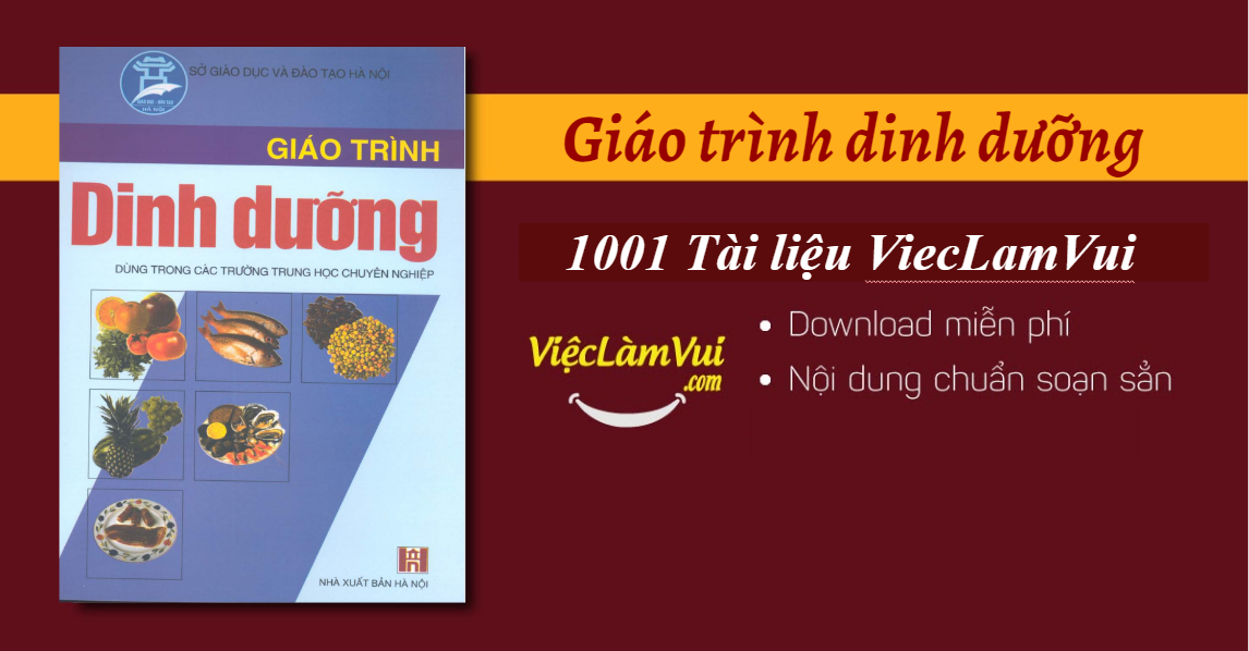 Giáo trình dinh dưỡng PDF