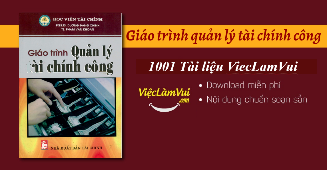 Giáo trình quản lý tài chính công - Học Viện Tài Chính PDF