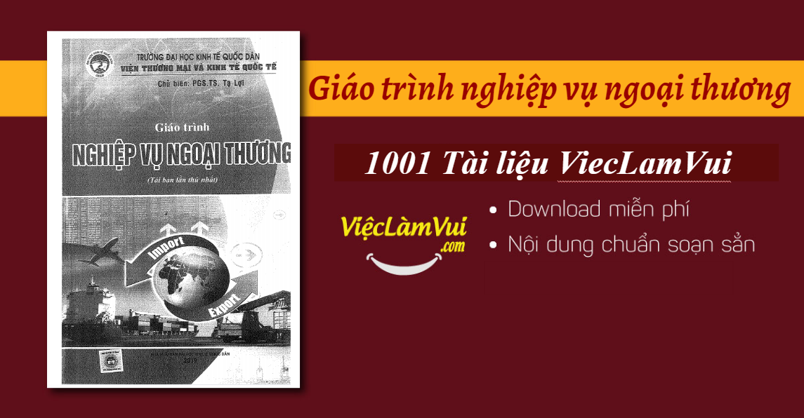 Giáo trình nghiệp vụ ngoại thương Kinh Tế Quốc Dân PDF