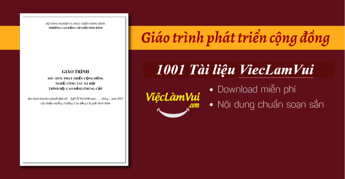 Giáo trình phát triển cộng đồng PDF