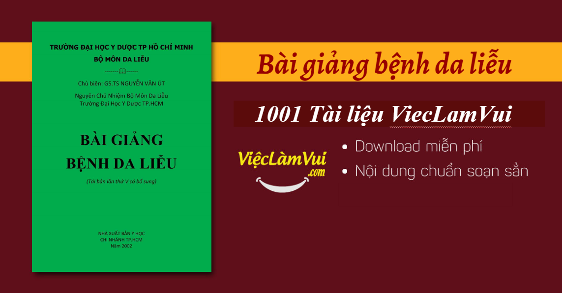 Bài giảng bệnh da liễu PDF - ĐH Y Dược TPHCM