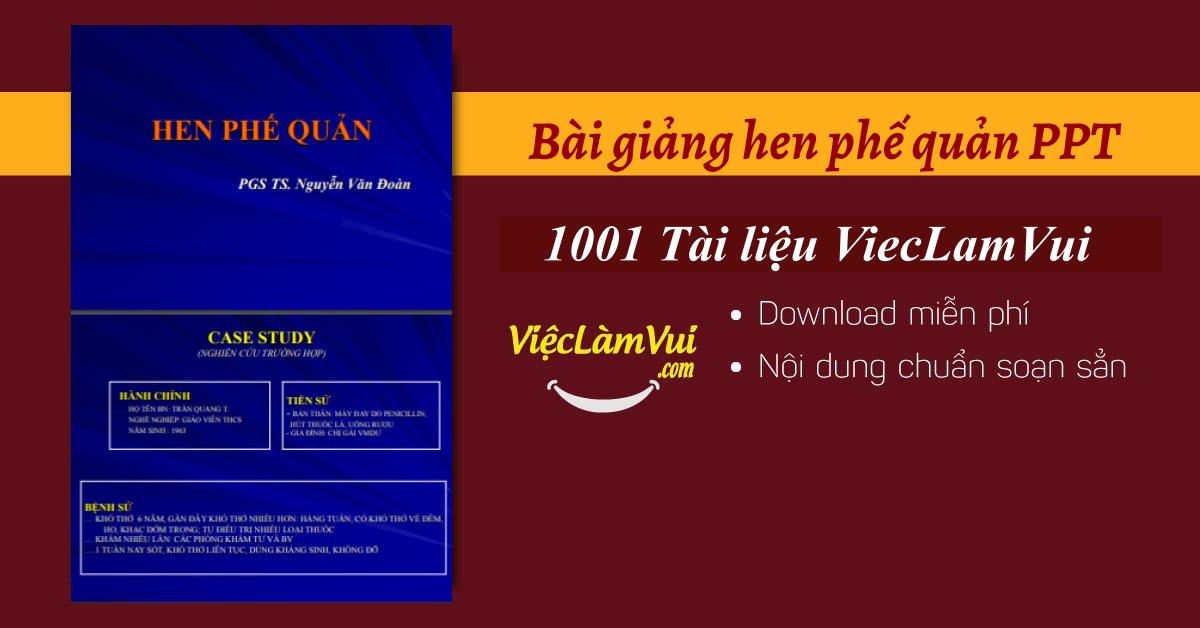 Bài giảng hen phế quản PPT