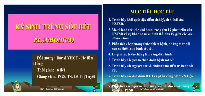 Bài giảng ký sinh trùng sốt rét PPT, PDF
