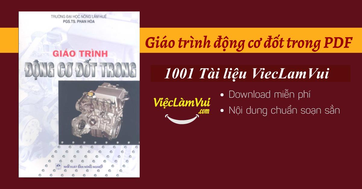 Giáo trình động cơ đốt trong PDF