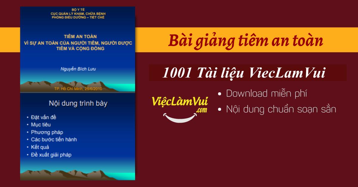 Bài giảng tiêm an toàn