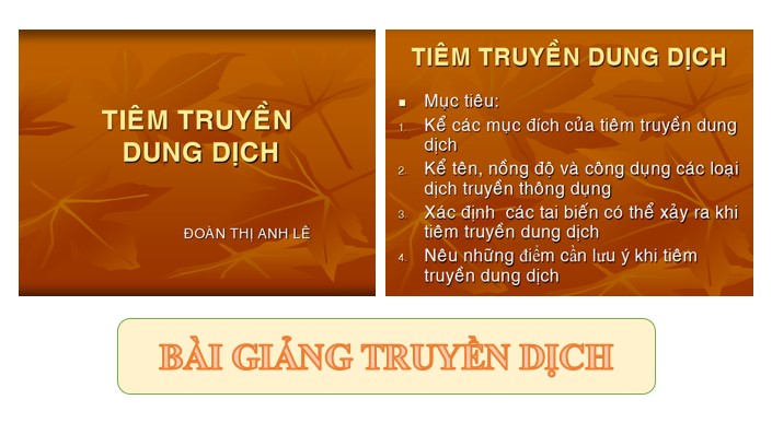 Bài giảng truyền dịch