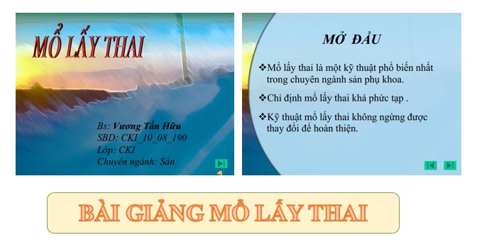 Bài giảng mổ lấy thai PPT, PDF