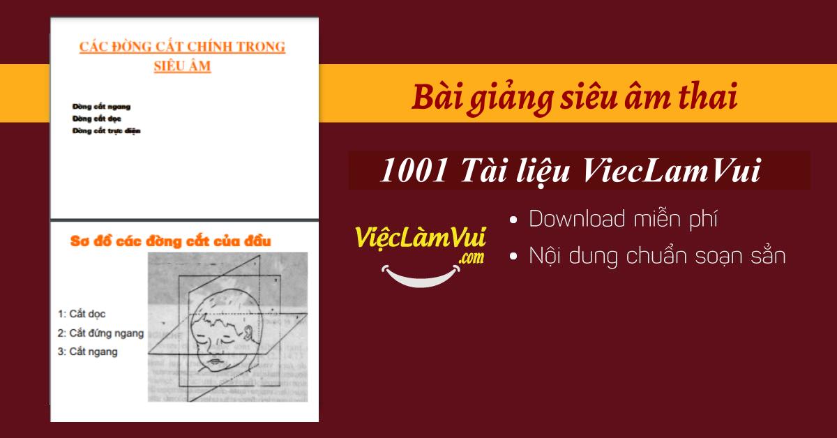 Bài giảng siêu âm thai