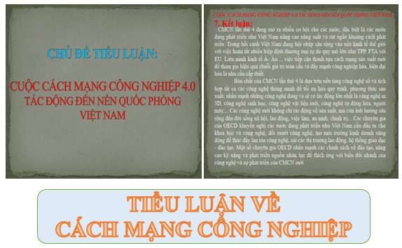 Mẫu tiểu luận về cách mạng công nghiệp PDF, PPT