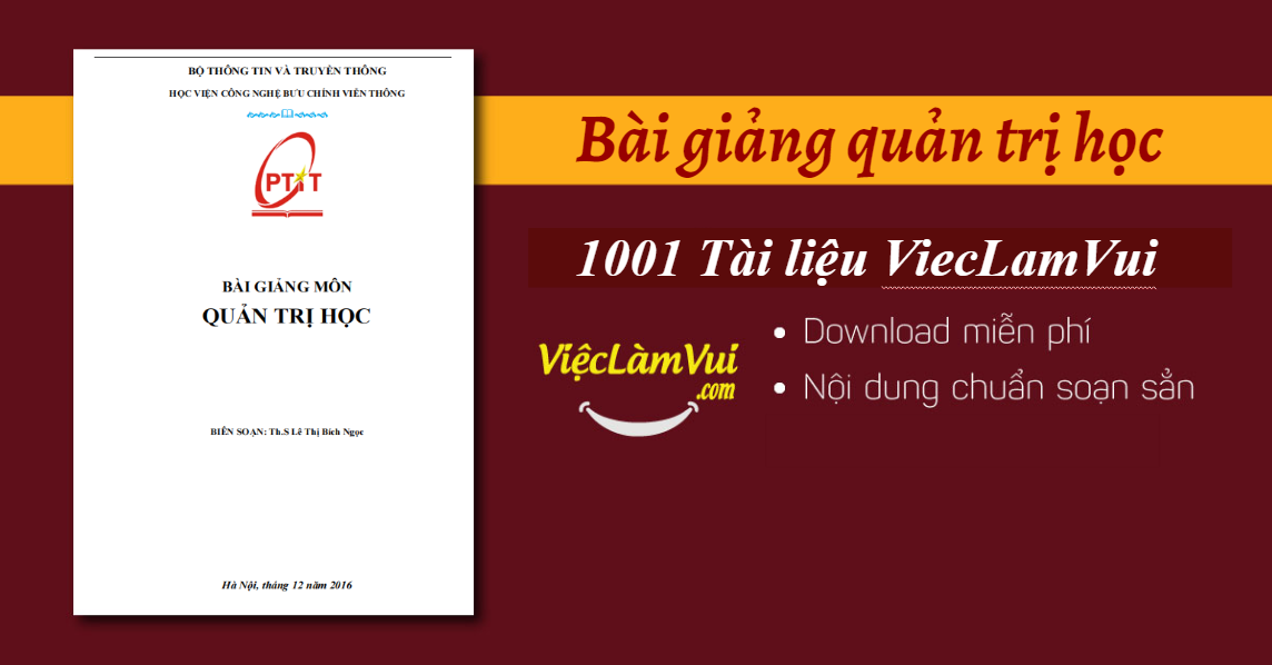 Bài giảng quản trị học PDF