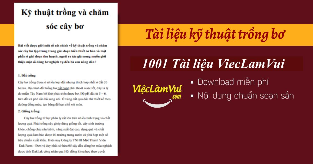 tài liệu kỹ thuật trồng bơ