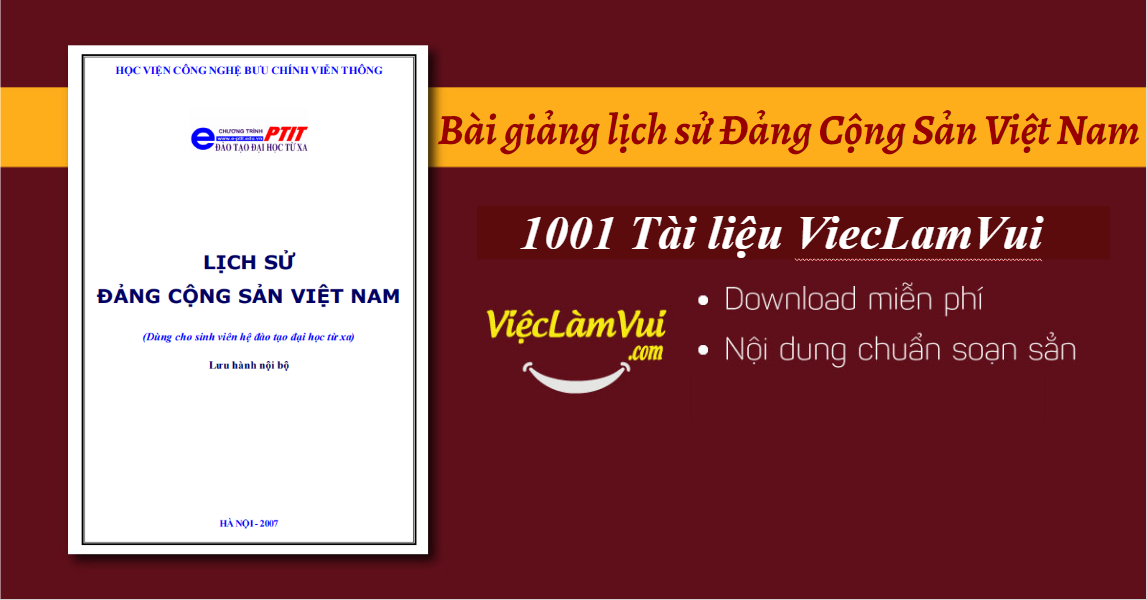 Bài giảng môn lịch sử Đảng Cộng Sản Việt Nam