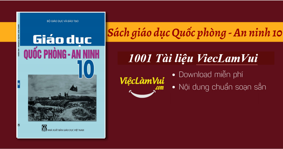 Sách giáo khoa giáo dục quốc phòng lớp 10