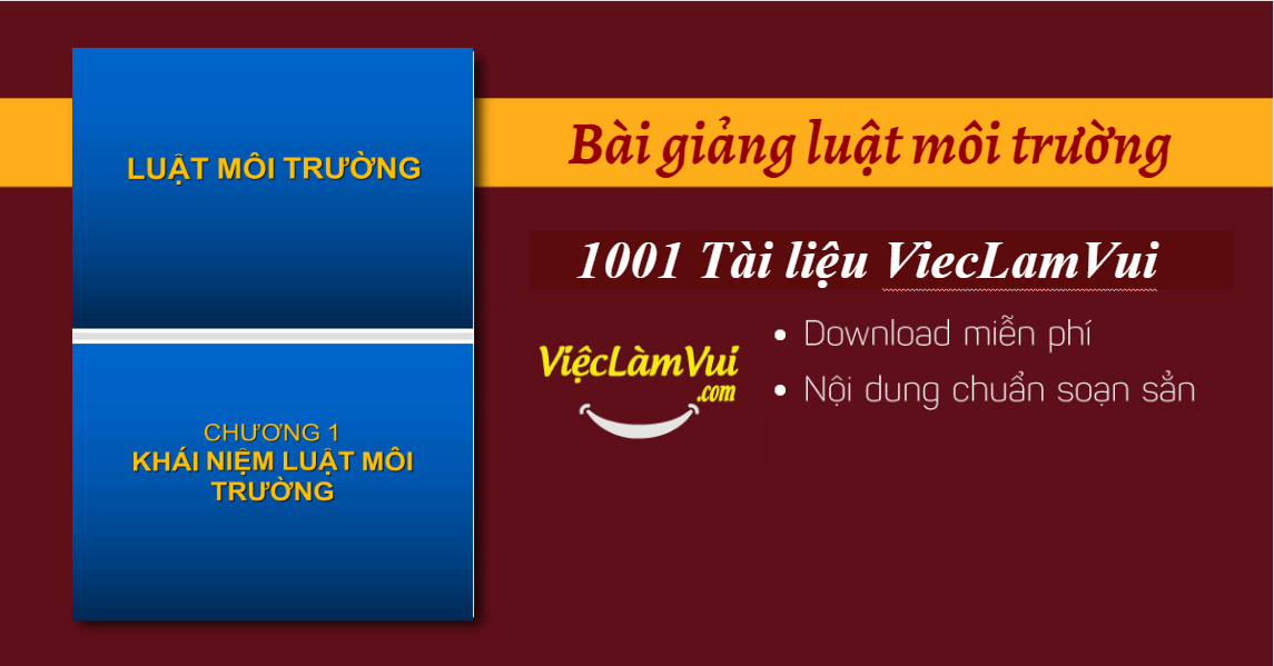 Bài giảng luật môi trường